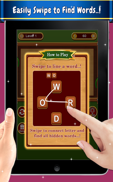 Word Cross Connect Puzzle Game - Gameplay image of android game