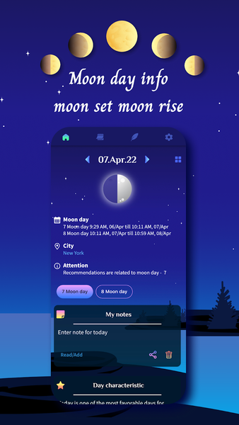Lunar Calendar – Moon Calendar - عکس برنامه موبایلی اندروید