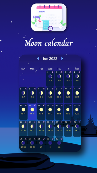 Lunar Calendar – Moon Calendar - عکس برنامه موبایلی اندروید