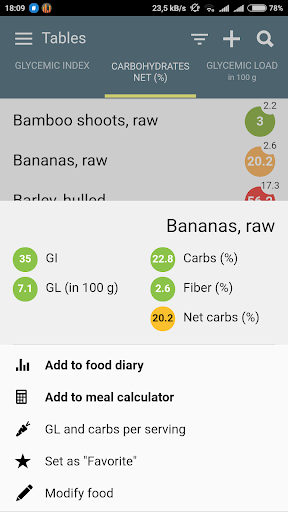 Glycemic Index Load – net carbs keto diet tracker - عکس برنامه موبایلی اندروید