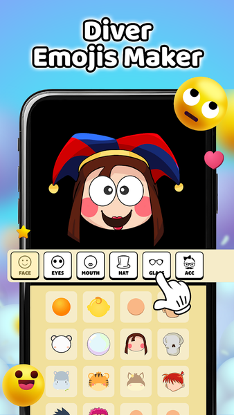 Emoji Maker: Fun DIY Sticker - Gameplay image of android game