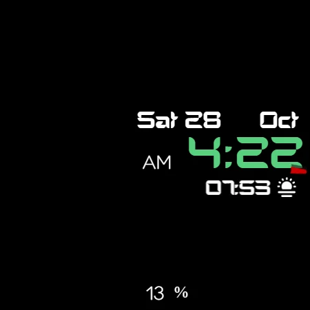 Digital Watch Face CRC080 - Image screenshot of android app