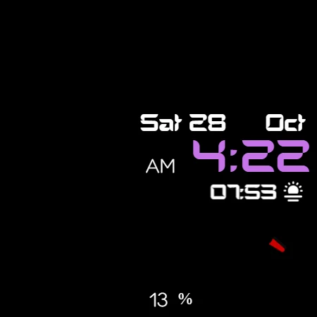 Digital Watch Face CRC080 - Image screenshot of android app
