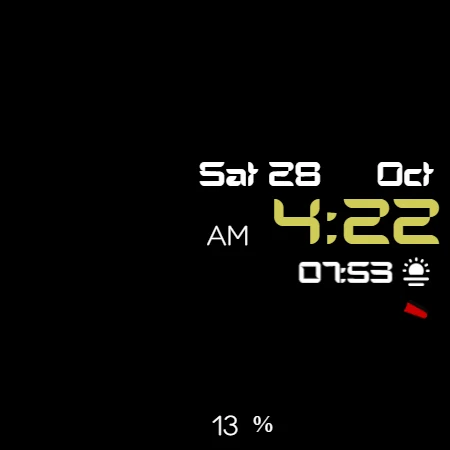 Digital Watch Face CRC080 - Image screenshot of android app