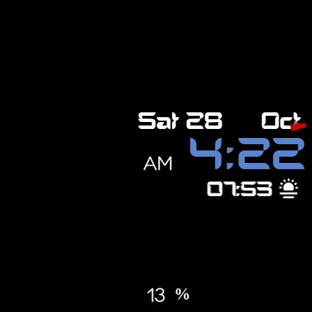Digital Watch Face CRC080 - Image screenshot of android app