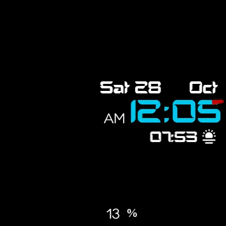 Digital Watch Face CRC080 - Image screenshot of android app