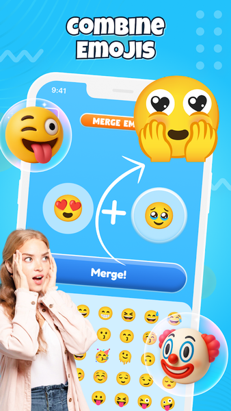 Merge Emoji - Crazy Mix - عکس برنامه موبایلی اندروید