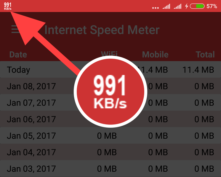 Internet Speed Meter Real - عکس برنامه موبایلی اندروید