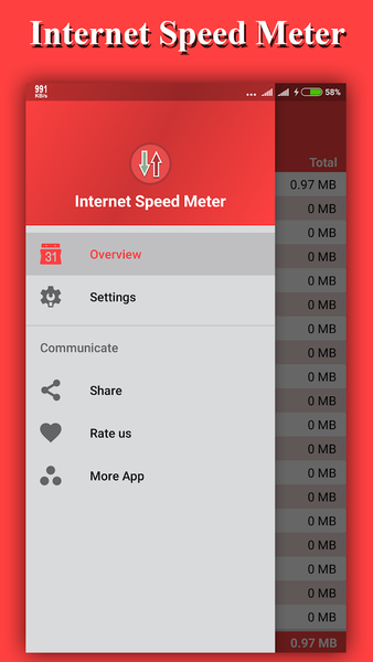 Internet Speed Meter Real - Image screenshot of android app