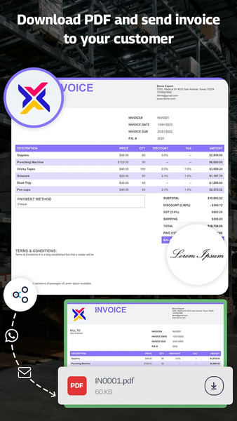 Quick Invoice Maker - Estimate - Image screenshot of android app
