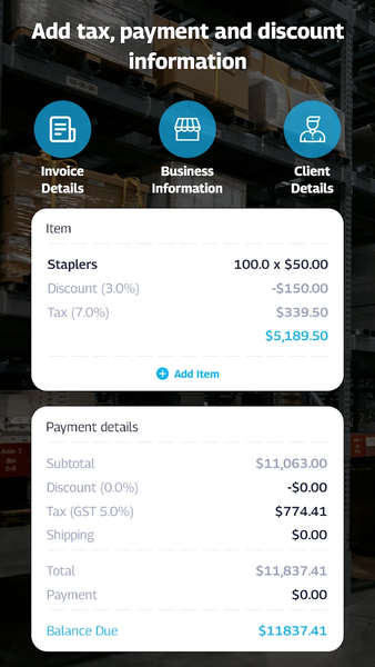 Quick Invoice Maker - Estimate - Image screenshot of android app