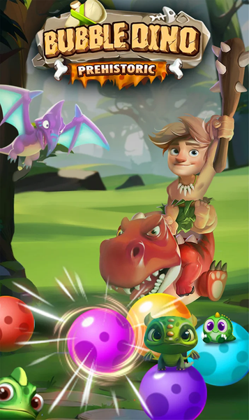 Bubble Dino Prehistoric - Gameplay image of android game