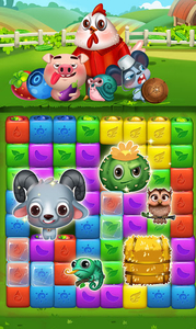 Fruit Funny Blocks: farm cubes - Gameplay image of android game