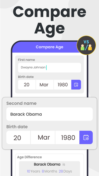 Age Calculator - Date of Birth - عکس برنامه موبایلی اندروید