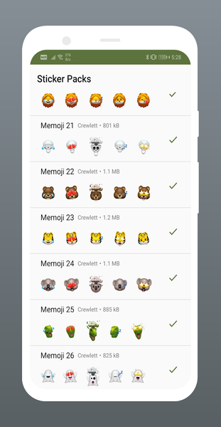 Memoji Cartoon Stickers for Wh - Image screenshot of android app