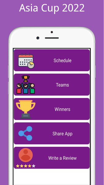 Cricket Asia Cup 2022 Schedule - Image screenshot of android app