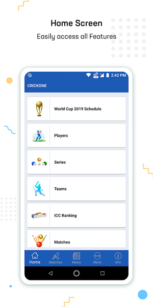 CrickOne - Live Cricket Score - عکس برنامه موبایلی اندروید