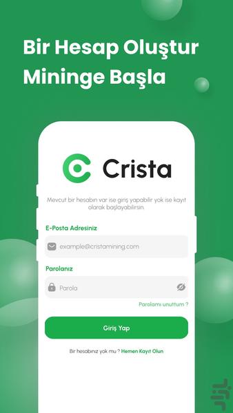 کریستا - استخراج ابری - عکس برنامه موبایلی اندروید