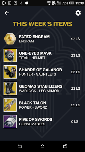 Xur Alert for Destiny ۲ - عکس برنامه موبایلی اندروید