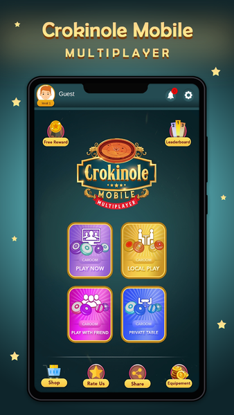 Crokinole Mobile:Carrom Board - عکس بازی موبایلی اندروید