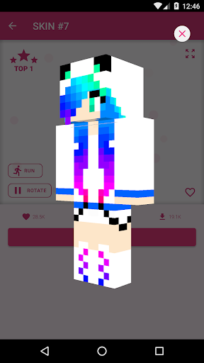 Girls Skins for Minecraft PE - Image screenshot of android app