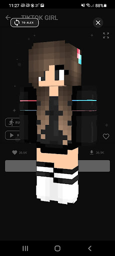 minecraft girl skin brown hair