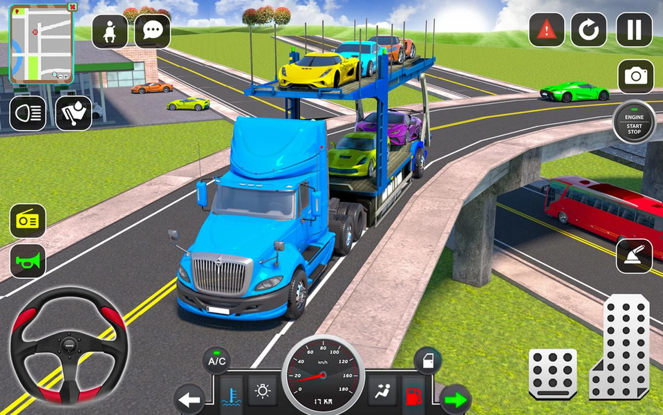 Trailer Truck Car Transport 3D - Gameplay image of android game