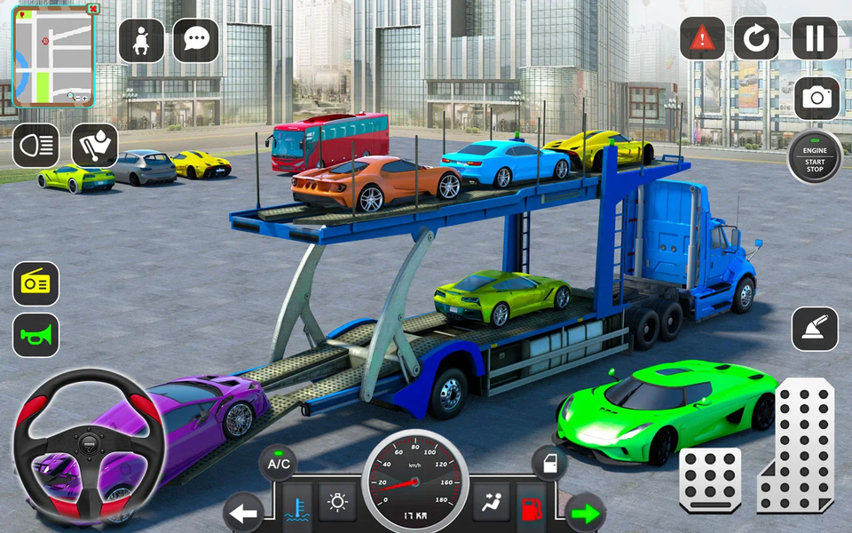 Trailer Truck Car Transport 3D - Gameplay image of android game