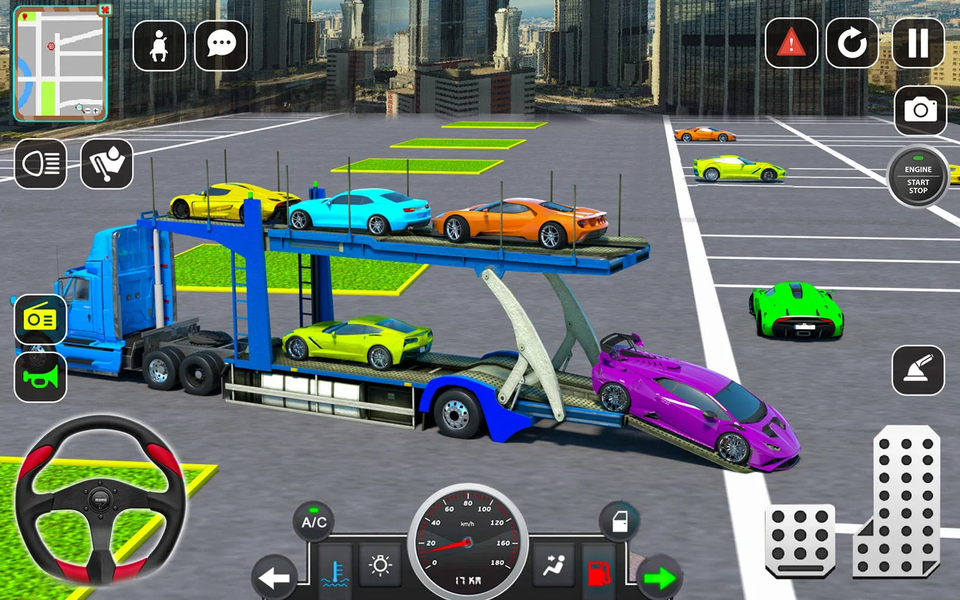 Trailer Truck Car Transport 3D - Gameplay image of android game
