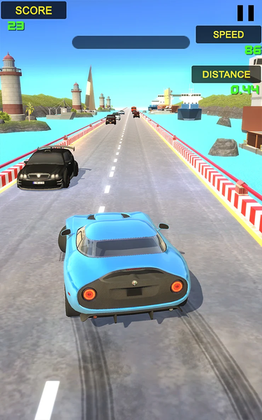 Highway Speed Drift Racer: Tra - Gameplay image of android game