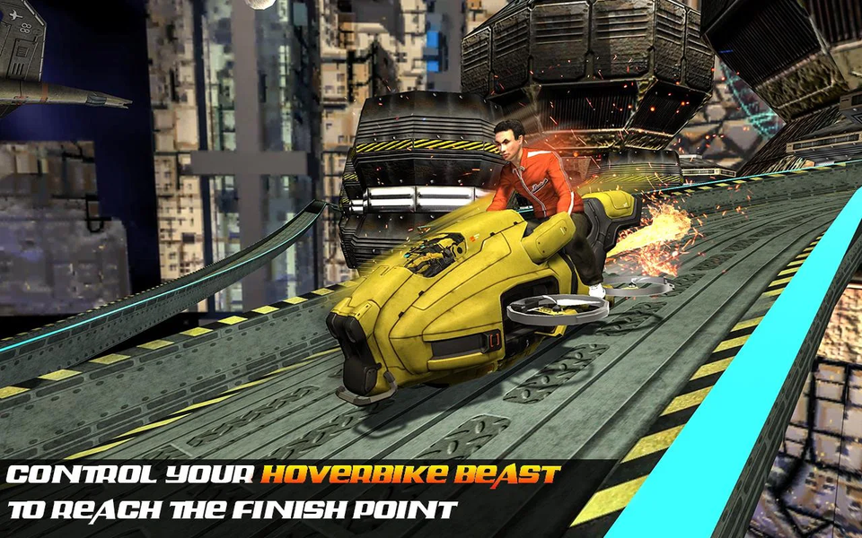 Hoverbike flying Beast Game - Image screenshot of android app