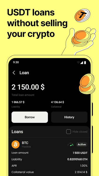 Crypto wallet – Bitcoin & USDT - Image screenshot of android app