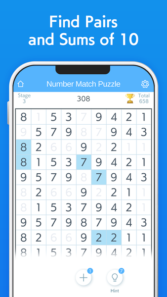 Ten Match - IQ Number Puzzle - عکس بازی موبایلی اندروید