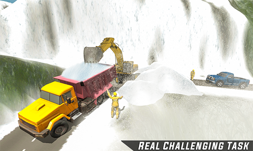 Heavy Excavator Snow Machine Simulator 2019 - Image screenshot of android app