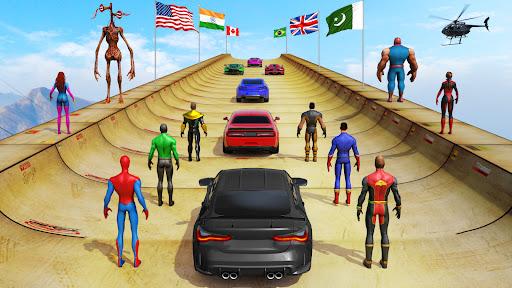 Mega Ramp Car Stunt Hero Games - Gameplay image of android game