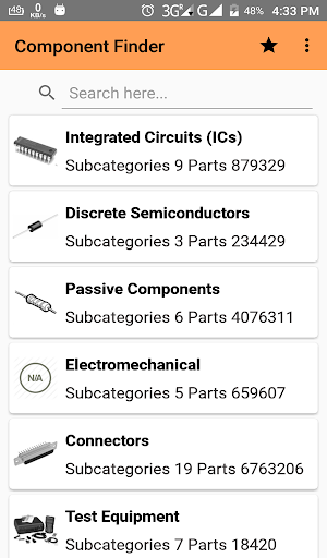 Component Finder Electronics - عکس برنامه موبایلی اندروید