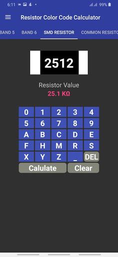 Resistor Color Code Calculator - عکس برنامه موبایلی اندروید