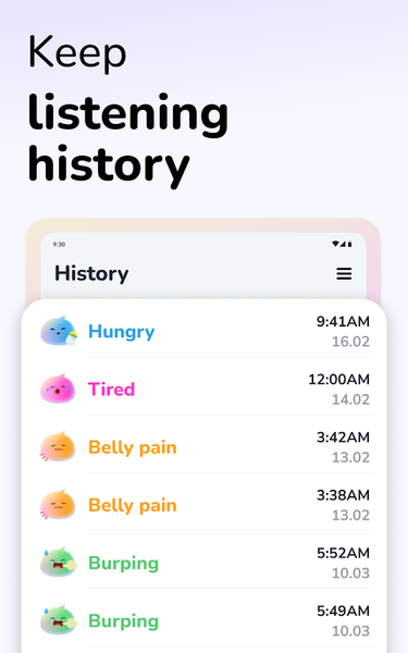 Cry Analyzer + Baby Translator - عکس برنامه موبایلی اندروید