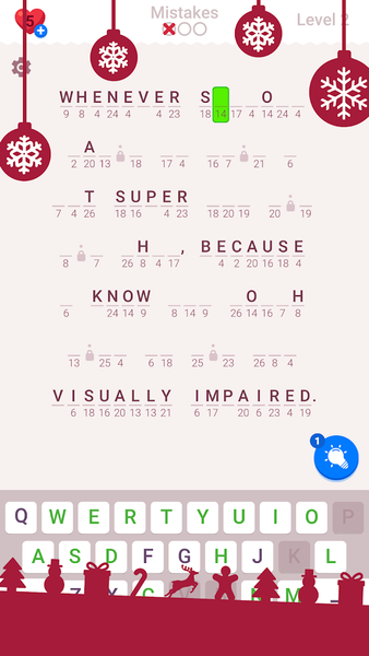 Cryptogram Letters and Numbers - Image screenshot of android app