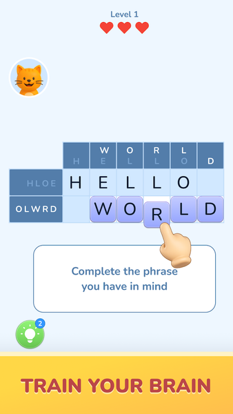 Crypto Words Puzzle - Gameplay image of android game