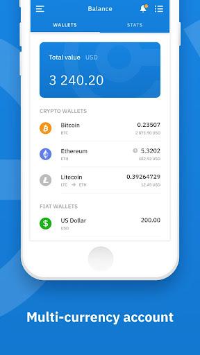 Cryptonator cryptocurrency wallet - Image screenshot of android app