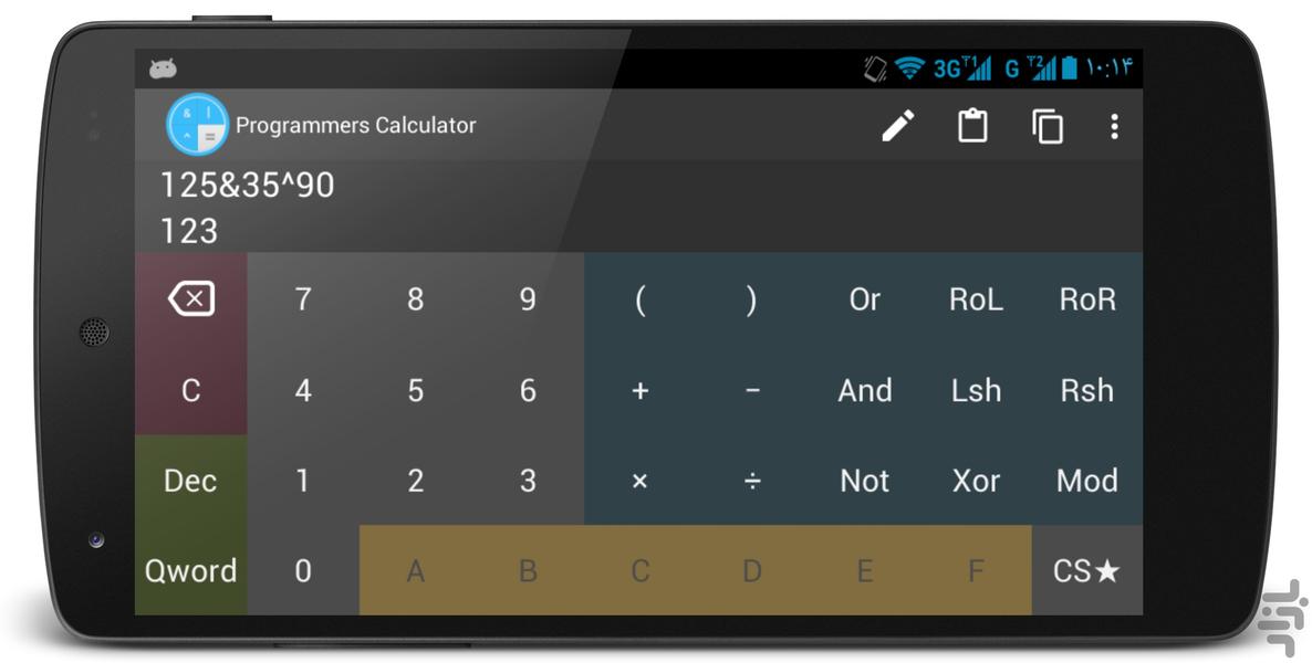 Programmers Calculator - عکس برنامه موبایلی اندروید