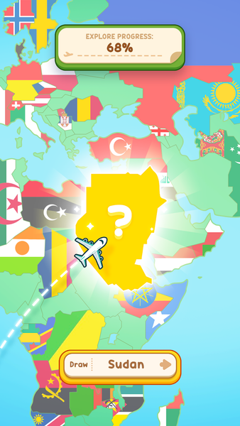 Flag Puzzle: Coloring Game - Gameplay image of android game
