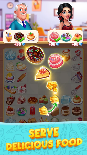 Merge Cafe - Restaurant decor - Gameplay image of android game