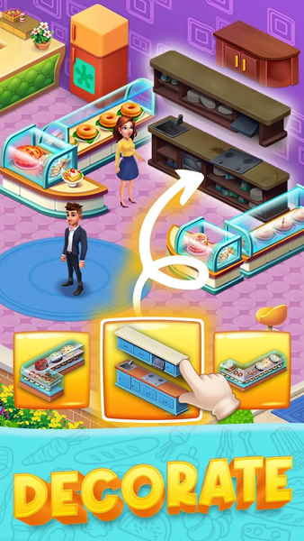 Merge Cafe - Restaurant decor - Gameplay image of android game