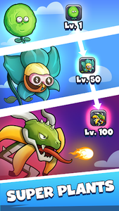 Merge Plants – Monster Defense - Gameplay image of android game