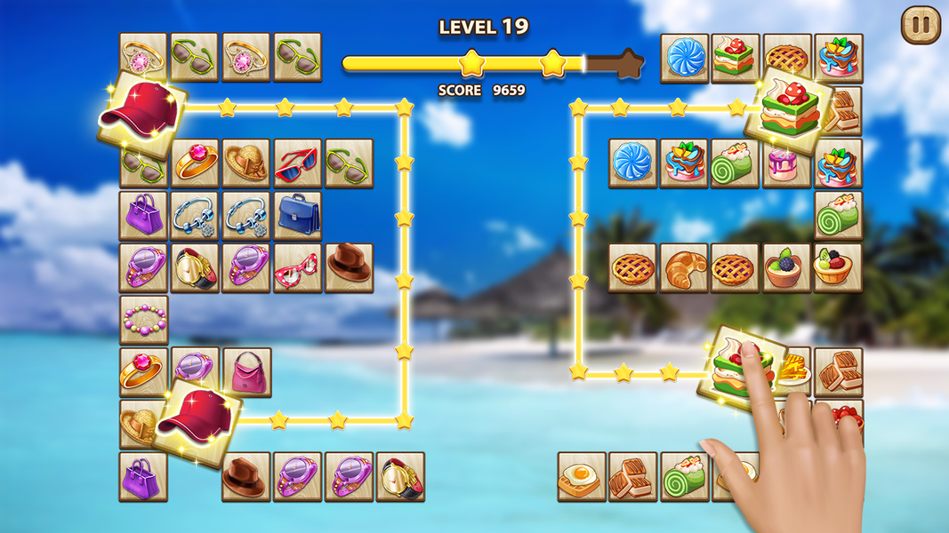 Tile Puzzle - Connect animals - Gameplay image of android game