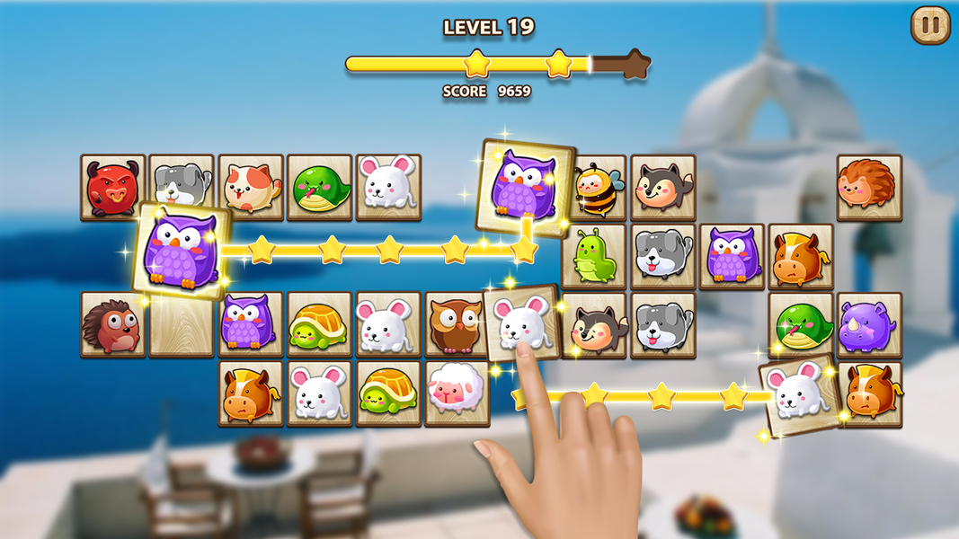 Tile Puzzle - Connect animals - Gameplay image of android game