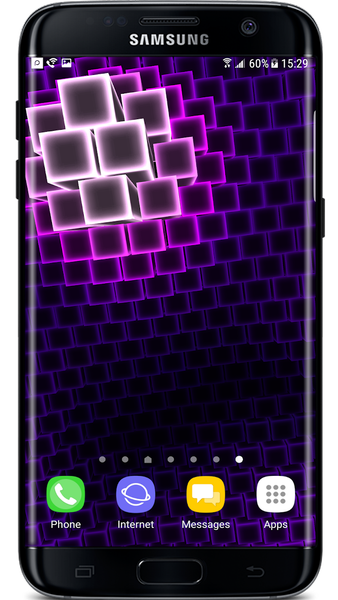 Neon Cube Cells 3D Live Wallpa - عکس برنامه موبایلی اندروید