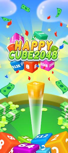 Happy Cube 2048 -merge 3D cube - Image screenshot of android app